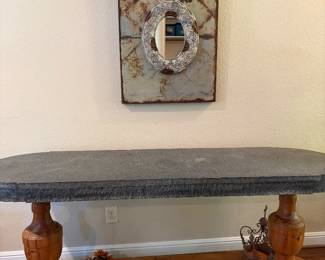 This is a very unique stunning sofa table. Top quality!