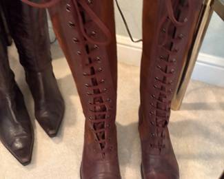 Etienne Aigner Lace Up Boots 