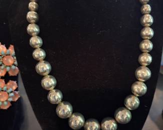 Sterling Silver Beaded Necklace