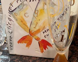 Veuve Clicquot Ponsardin Alphabet Champagne Flues New in Box 