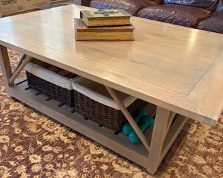 Contemporary Light Wood Coffee Table