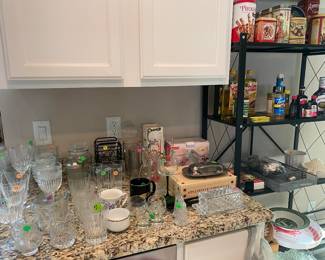 Glassware, dinnerware, kitchen items