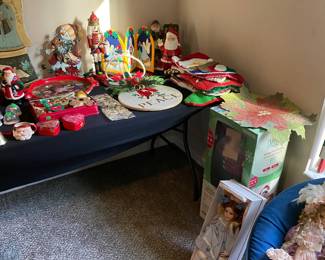 Christmas and porcelain doll