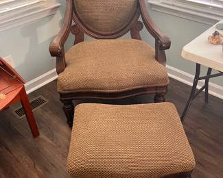 BEAUTIFUL CHAIR AND FOOTSTOOL