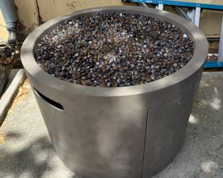 Propane glass firepit