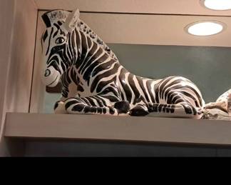 Huge Ceramic Zebra