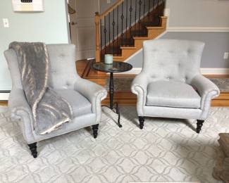Living room side chairs, sm. Round table