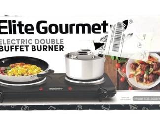 NEW! Elite Gourmet Electric Double Buffet Burner