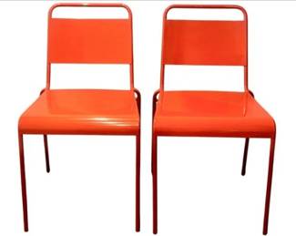Crosley Griffith Contemporary Stackable Metal Dining Chairs