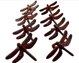 Wrought Iron Dragonfly Napkin Rings