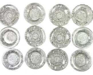 Vintage American Glass Cup Plates