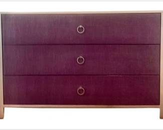 Three Drawer Dresser With Purple Drawers