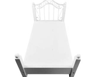 Doll Bed - 20 Inch Length, 11 Inch Width, 10.5 Inch Height - Slight Stains