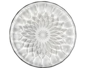Val Saint Lambert Crystal Serving Platter - Signed