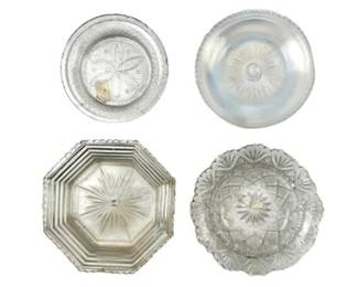 Vintage American Glass Cup Plates