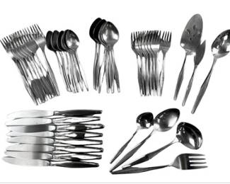 Oneida Windrift Stainless Steel Flatware Set By Wm. A. Rogers Premier