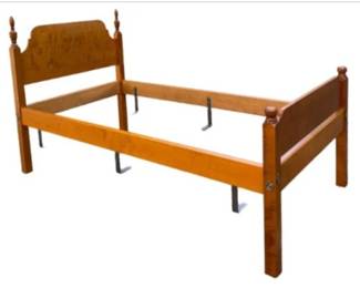 Vintage Twin Size Spool Or Cannonball Bed Frame