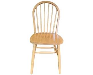 Solid Wood Chair With Rounded Back