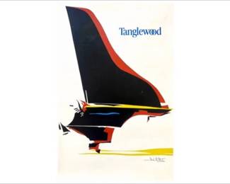 Signed Original Color Serigraph Poster By Listed Contemporary Artist John Stritch - Done For Tanglewood
