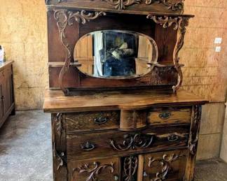 Antique kitchen hutch