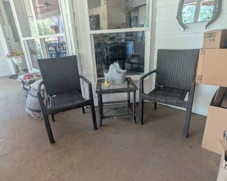 Patio chairs and table