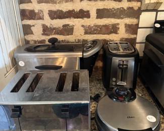 Toasters, fryer, waffle maker