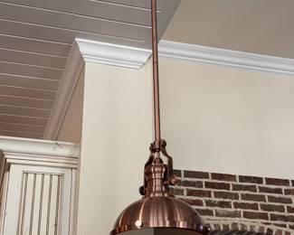 Copper light fixtures, kitchen