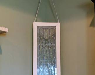Leader glass window hanging