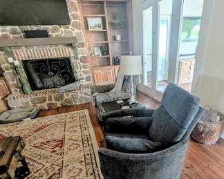 Recliners, rug