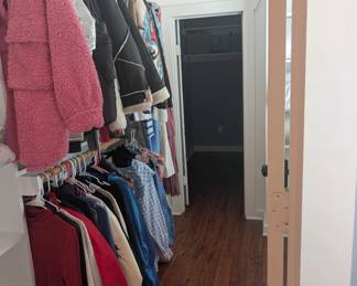 Men's and ladies clothing, shoes, hats, etc.