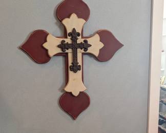 Large wooden wall cross