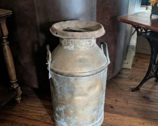 Antique milk can
