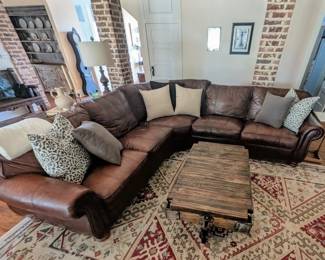 Thomasville leather 3-piece sectional