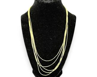 Liquid Silver Beaded Necklace 16g Total