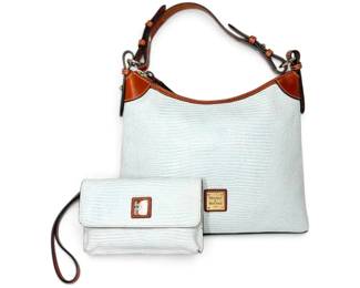 Dooney  Bourke Embossed Lizard Hobo Shoulder Bag w COA