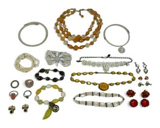 White  Amber Toned Necklaces, Rings, Bracelets,  More