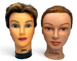 Two Cosmetology Training Mannequin Heads Burmax Debra Manikin  Marianna Lindsay