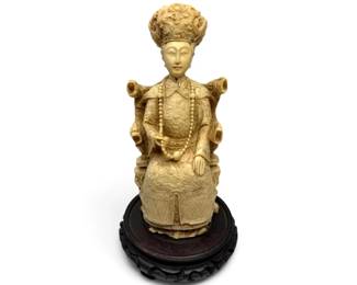 FauxIvory Resin Chinese Empress Figurine