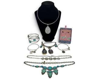Silver  Turquoise Toned Necklaces, Bracelets,  Earrings