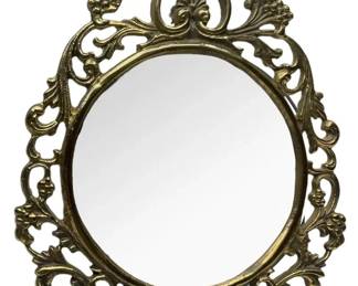 Ornate GoldTinted Tabletop Vanity Mirror