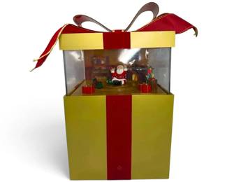 Gemmy Musical Popup Santa Box Multiple Christmas Carols Included