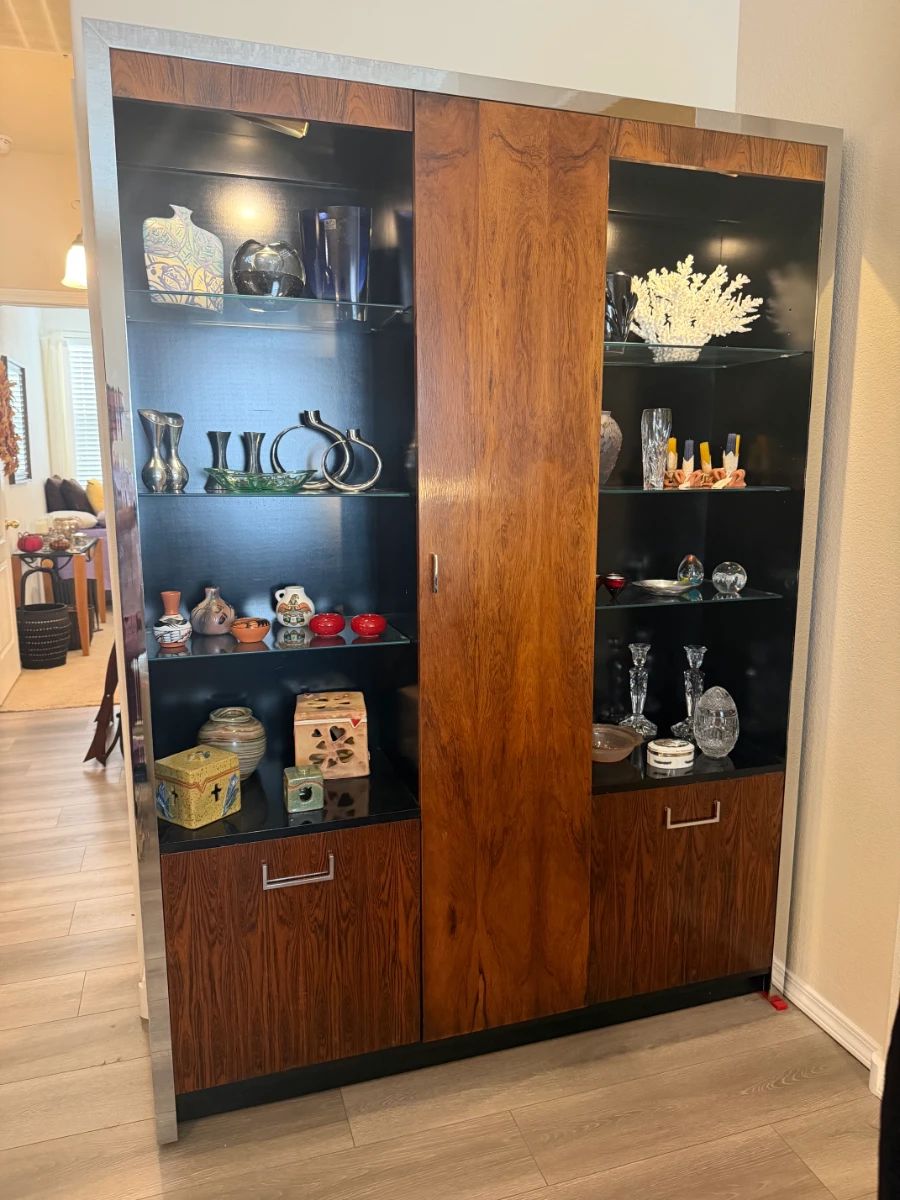 Late mid-century cabinet display