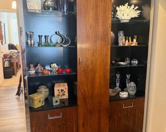 Late mid-century cabinet display