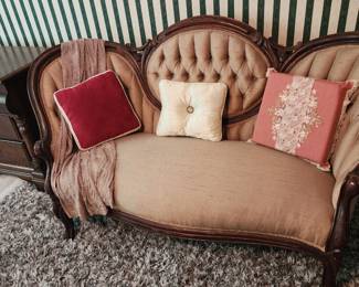  Victorian style upholstered sofa