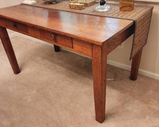  Vintage oak mission-style writing desk