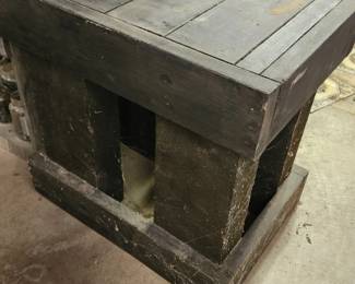 Extremely heavy thick woodwork table 