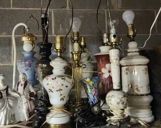 Assortment of Vintage Lamps 