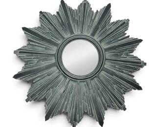 Black Sunburst Convex Bubble Mirror
