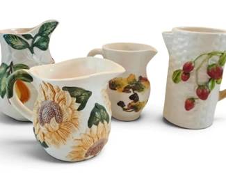 Ceramic Fruit Floral Pitchers