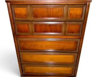 Vintage Wooden 5Drawer Highboy Dresser